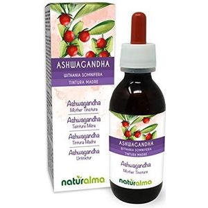 Ashwaganda of Indiase ginseng (Withania somnifera) wortels Alcoholvrije moedertinctuur Naturalma - Vloeibaar extract druppels 120 ml - Voedingssupplement - Veganistisch