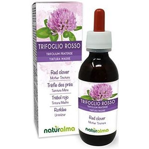 Rode klaver (Trifolium pratense) kruid met bloemen Alcoholvrije moedertinctuur Naturalma - Vloeibaar extract druppels 120 ml - Voedingssupplement - Veganistisch