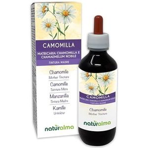 Echte kamille en Roomse kamille (Matricaria chamomilla en Chamaemelum nobile) bloemen Alcoholvrije moedertinctuur Naturalma - Vloeibaar extract druppels 200 ml - Voedingssupplement - Veganistisch