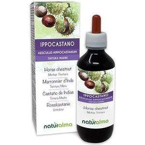 Witte paardenkastanje (Aesculus hippocastanum) schors en zaden Alcoholvrije moedertinctuur Naturalma - Vloeibaar extract druppels 200 ml - Voedingssupplement - Veganistisch