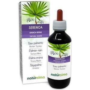 Zegepalm of Saw palmetto (Serenoa repens of Sabal serrulata) vruchten Alcoholvrije moedertinctuur Naturalma - Vloeibaar extract druppels 200 ml - Voedingssupplement - Veganistisch