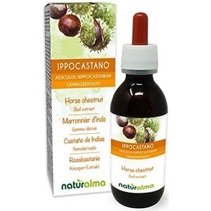 Witte paardenkastanje (Aesculus hippocastanum) Alcoholvrij extract van verse knoppen Naturalma - Vloeibaar extract druppels 120 ml - Voedingssupplement - Veganistisch