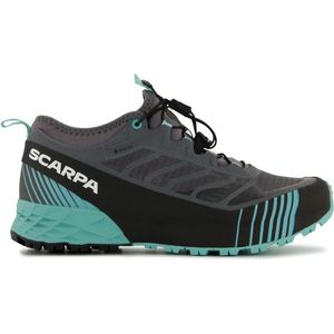 Scarpa - Trailschoenen - Ribelle Run GTX Wmn Anthracite Blue voor Dames - Maat 39.5 - Grijs