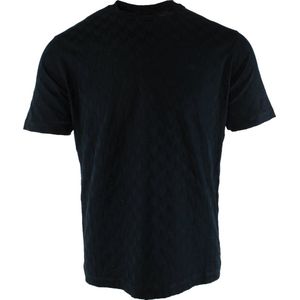 Armani - Navy Katoenen T-shirt - Heren