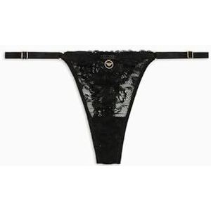 Emporio Armani Eternal Lace T-Thong Panties Femme, Noir, XS