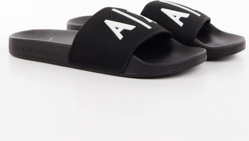 Armani Exchange - XUP001XV820S277 - Slippers - Zwart - Synthetisch - Plat