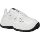 Armani Exchange Dames Vedder, Microsuede Clean Essential Look sneakers, Op. White+ op. White, 35 EU, Op White Op White, 35 EU
