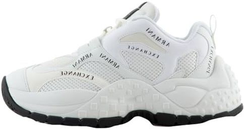 Armani Exchange Dames Vedder, Microsuede Clean Essential Look sneakers, Op. White+ op. White, 35 EU, Op White Op White, 35 EU