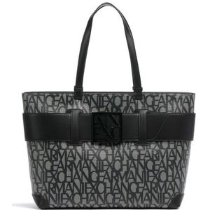 Armani Exchange, Tassen, Dames, Zwart, ONE Size, Stijlvolle bedrukte handtas voor vrouwen