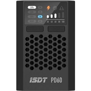 YUNIQUE GREEN-CLEAN-POWER - Lipo Balance Lader PD60, 60W 6A | Type-C Ingang | Voor 1-4S Lipo/LiFe/LiIon & 1-12S LiHv/Pb/NiMH | Compatibel met Tello DJI batterijen, Radiofly Space Kondor, BD-1