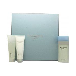 Dolce & Gabbana Light Blue Geschenkset 50ml EDT + 50ml Lichaamscrème + 50ml Douchegel