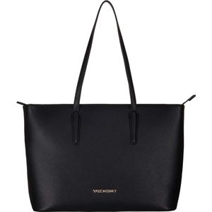 Valentino by Mario Valentino, Tassen, Dames, Zwart, ONE Size, Polyester, Zwarte Leren Schoudertas Martu Tote