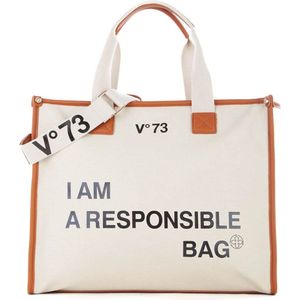 V73 Responsibility Bis Shopping Shoppers Dames - Beige - Maat ONESIZE