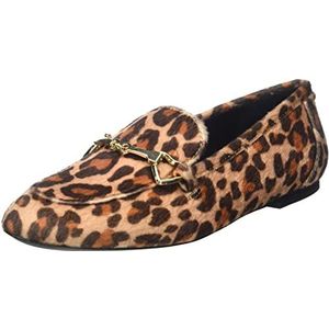 Love Moschino, Schoenen, Dames, Bruin, 36 EU, Leer, Stijlvolle Kalfleren Instappers