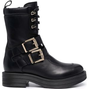 Love Moschino - Lace-up Boots - Zwart - Leer