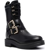 Love Moschino - Veterboots - Zwart - Leer