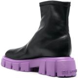 Love Moschino - Enkellaarsjes - Zwart - Zwart Paars