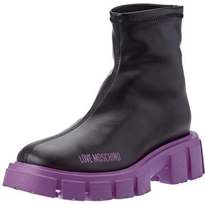 Love Moschino - Enkellaarsjes - Zwart - Zwart Paars