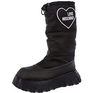 Love Moschino - Enkellaarsjes - Zwart - Katoen en Polyurethaan