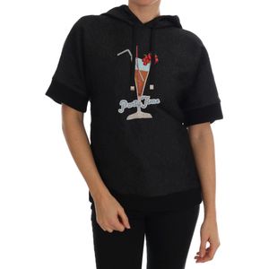 Dolce Gabbana - Party Time - Hoodie - Zwart - Korte Mouwen