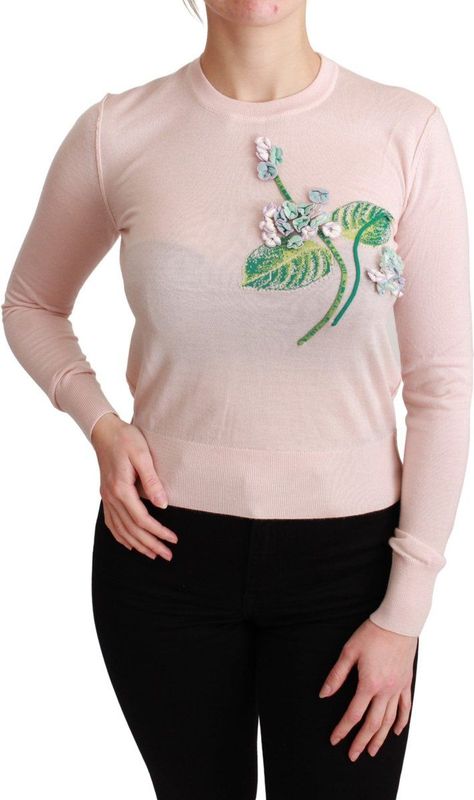 Dolce & Gabbana - Floral Cashmere Pullover - Roze - Dames