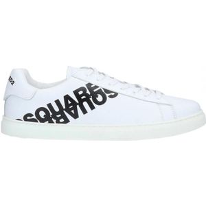 Dsquared2 Gespiegelde Witte Sneakers Met Logo - Maat 42