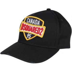 Dsquared2 Geborduurd Canada 95 Shield-logo zwarte dop