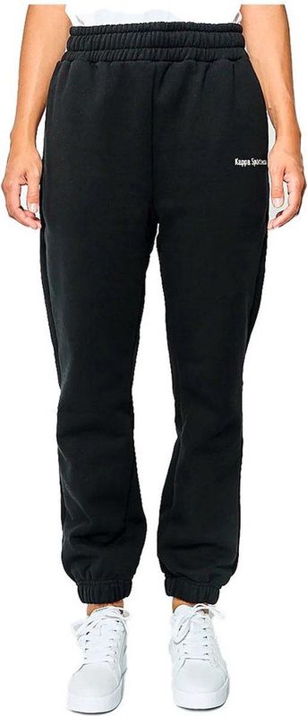 Kappa - Veghy Broek - Zwart - Katoen - Oversized Fit