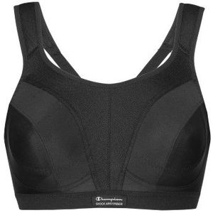 Sportbustier Active D+ Classic extreme steun CHAMPION SHOCK ABSORBER. Polyester materiaal. Maten 90E FR - 75E EU. Zwart kleur