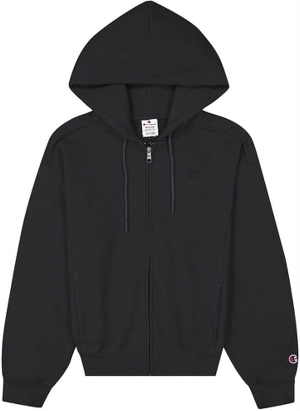 Champion - Embroidered Hoodie - Zwart - Katoen/Polyester