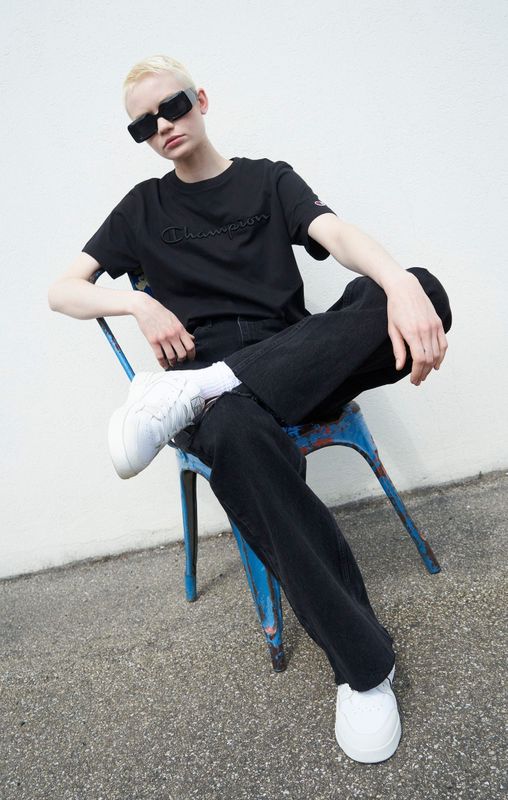 Champion - Embroidered - T-shirt - Katoen - Dames - Regular Fit