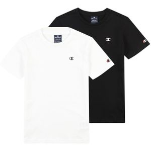 Champion T-shirt Basic 2pack - Wit/Zwart - Voor Kinderen
