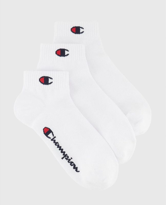 CHAMPION - Set van 3 Paar Sokken - Wit - Katoen