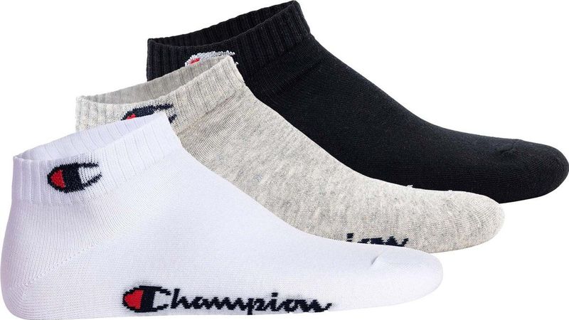 Champion - Sokken Set van 3 - Unisex - Effen Kwart Sokken voor Dagelijks Gebruik