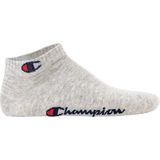 CHAMPION - Set van 6 Paar Effen Sokken - Grijs, Wit, Zwart - Katoenmix