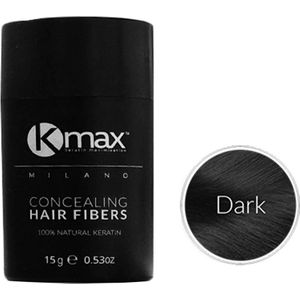 Kmax Haarvezels keratinevezels voor haar, verdichtende werking en afdekking van kaalheid, normale grootte (15 g) (zwart)