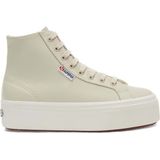 Superga - 2708 Hi Top Nappa - Sneakers - Beige Lite Eggshell F Avorio - Nappa leer