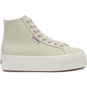 Superga - 2708 Hi Top Nappa - Sneakers - Beige Lite Eggshell F Avorio - Nappa leer
