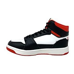 Kappa Basil Md logo, uniseks gymnastiekschoenen, wit, zwart, rood.