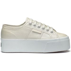 Superga 2790 Platform White-Pink Fuchsia - FW Sneakers Adult - Wit