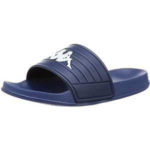 Kappa Unisex Logo Noles pantoffels, Blauw Wit Wit, 37 EU