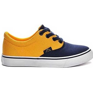 Kappa Nisio Sneakers voor kinderen, uniseks, geel, marineblauw, 35 EU