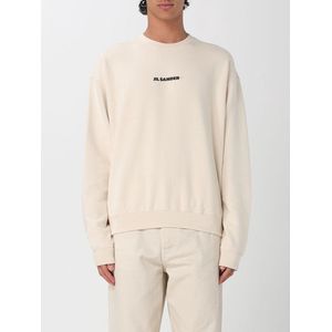 Jil Sander - Sweatshirt met Logo - Beige - Katoen - Lange Mouwen
