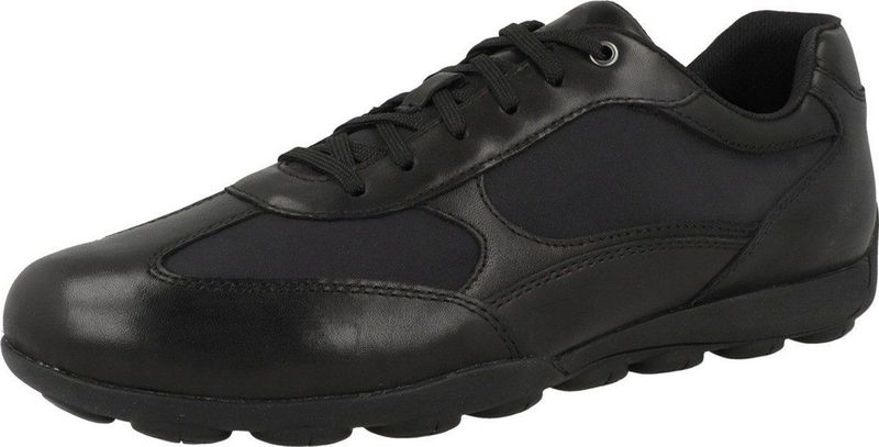 Geox - U Snake 2.0 C - Nette Schoenen - Zwart - Leer en Textiel