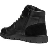 Geox - U46DGA 04622 - Enkellaarsjes - Zwart - Nubuck en Suède