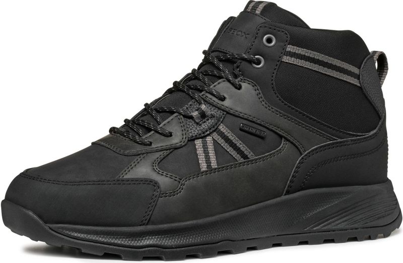 Geox - Terrestre - Enkellaarsjes - Zwart - Polyurethaan en Rubber