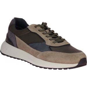 Geox - U Volpiano - Sneakers - Blauw - Suède en Stof