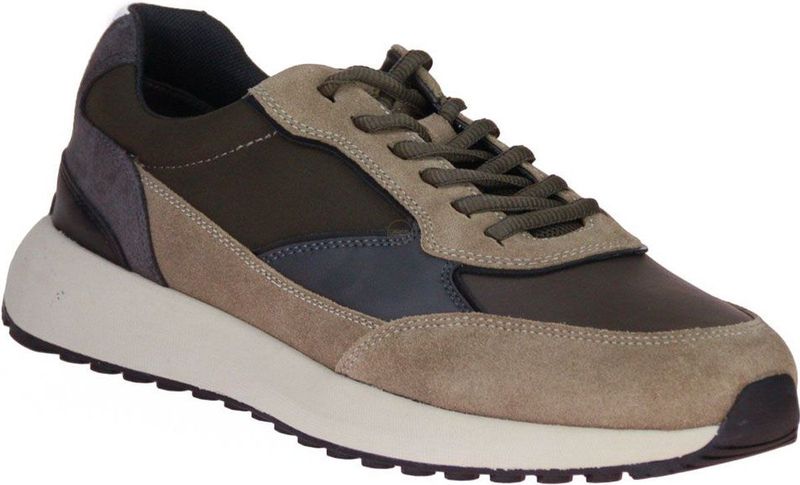 Geox - U Volpiano - Sneakers - Blauw - Suède en Stof