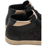 Sneaker - Zwart - High Top - Vetersluiting - Plateau Hak - Enkelhoog