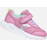Geox - Sprintye - Sneakers - Roze/Lichtgroen - Mesh/Kunstleer
